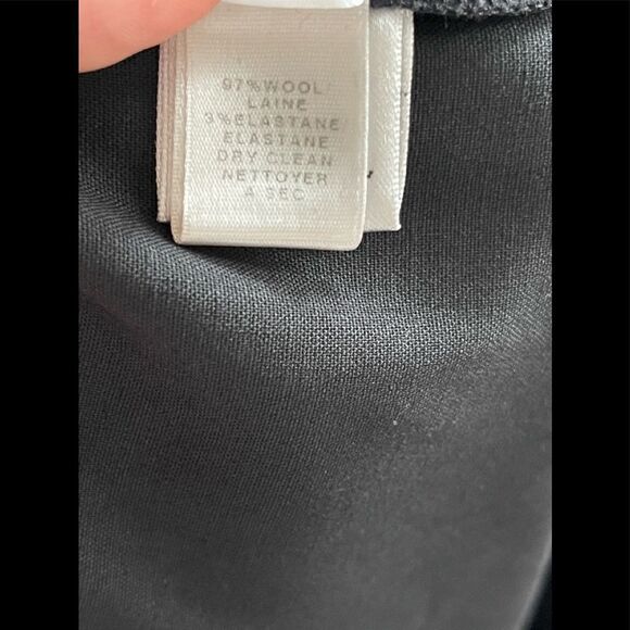 𝅺st John Caviar black wide leg wool pants size 10 - Picture 8 of 12